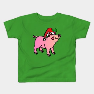 Santa Pig Kids T-Shirt